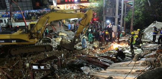 Derrumbe de un edificio en Camboya deja siete muertos y decenas de desaparecidos