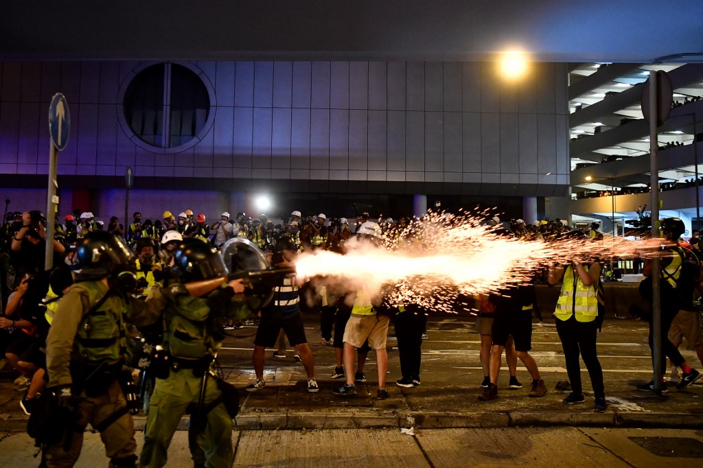 manifestantes en Hong Kong 