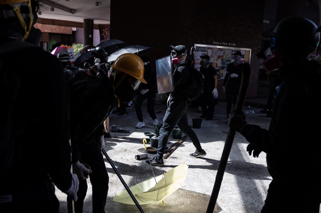 violencia y caos Hong Kong