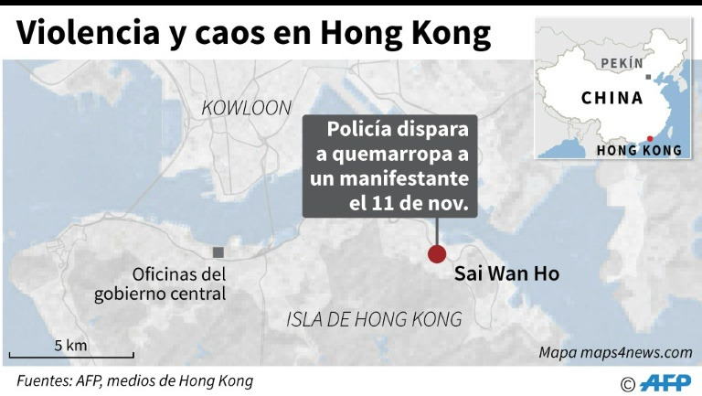 violencia y caos Hong Kong