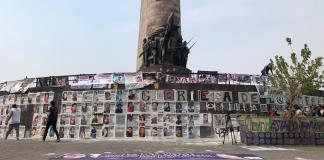 Colectivos acusan intento de "limpieza" en la Glorieta de los Desaparecidos rumbo al Mundial