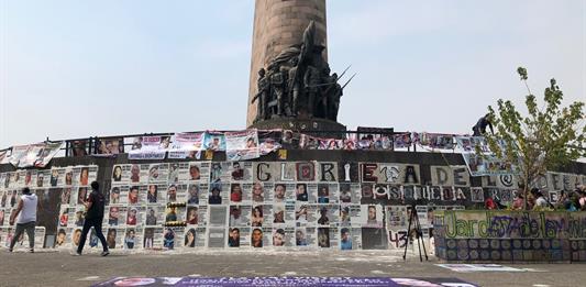 Colectivos acusan intento de “limpieza” en la Glorieta de los Desaparecidos rumbo al Mundial