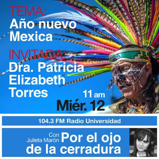 Por el Ojo de la Cerradura - Mi. 12 Ene 2022 - Tema: Año nuevo Mexica, Dr. Patricia Elizabeth Torres