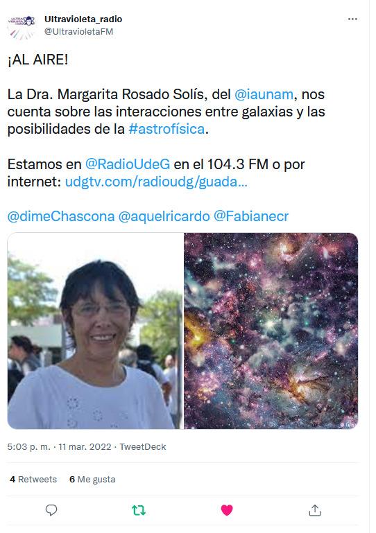 Ultra Violeta Radio - Vi. 11 Mar 2022 - Dra. Margarita Rosado Solís