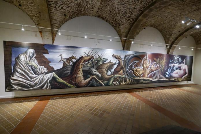 Reviven el mural La guerra y la paz de Gabriel Flores