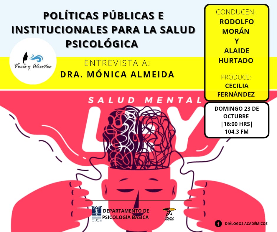 Voces y Alientos – Do. 23 Oct 2022 – Políticas Públicas e Institucionales para la Salud Psicológica
