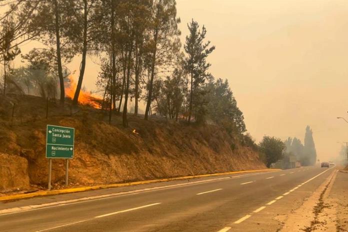 Sube a 22 el número de muertos por los incendios en el centro-sur de Chile