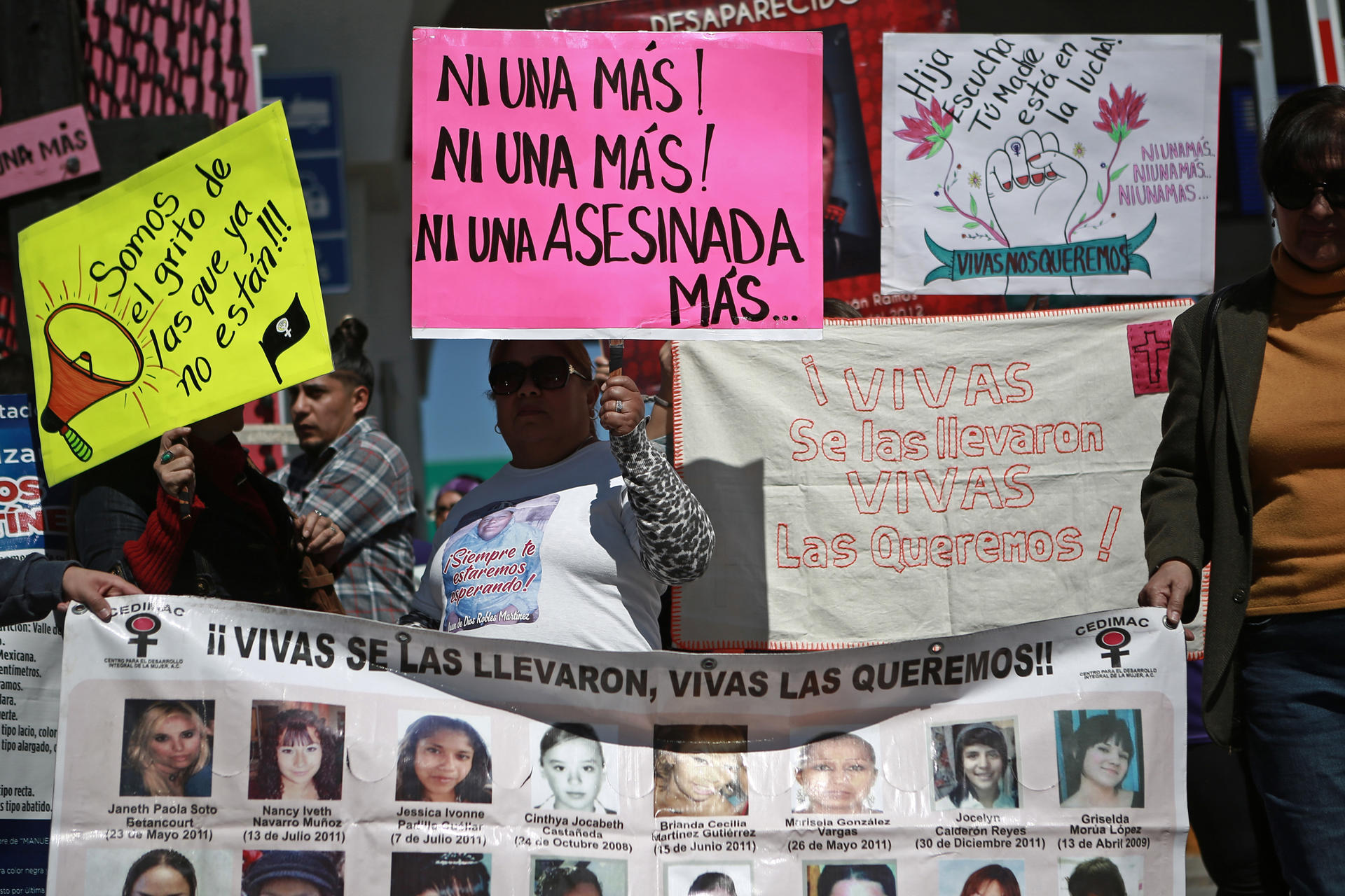 Activistas se manifiestan en Ciudad Juárez previo a Día de la Mujer