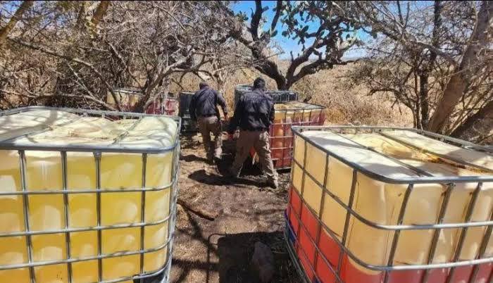 Aseguran mil litros de hidrocarburo y toma clandestina en Degollado
